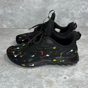 Soulsfeng New York Olympic Running Shoes Paint Splatter Black Sneakers Mens  8